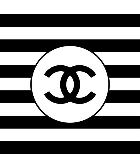 black and white stripe chanel artwork|chanel art.